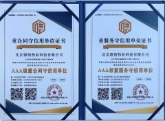 AAA級重合同守信用單位與AAA重服務守信用單位